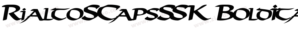 RialtoSCapsSSK BoldItalic字体转换